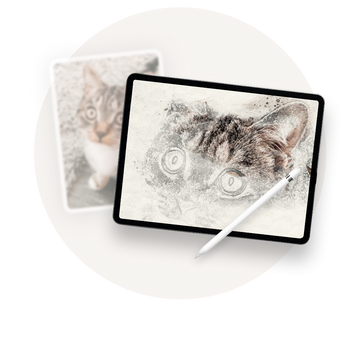 Gestaltung: Unsere Künstler fertigen dein AQUARELLS individuell per Hand auf einem Grafiktablet für dich an.