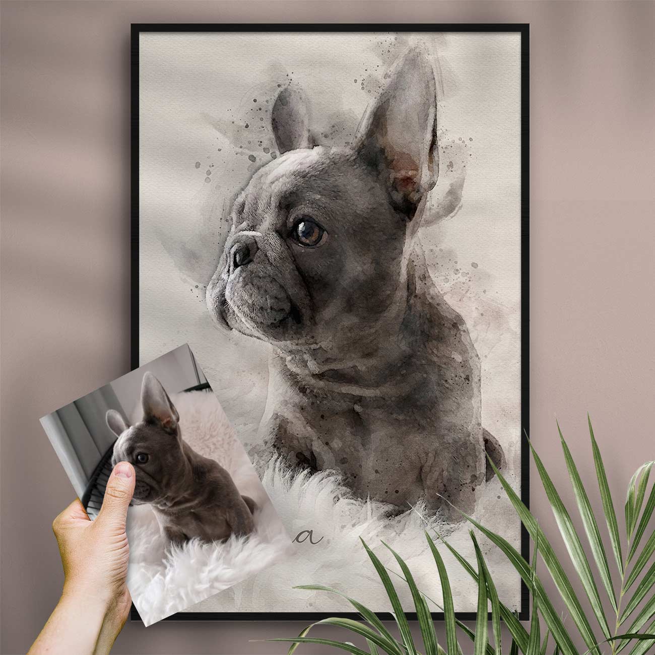 Personalisiertes Gemälde – Poster und Leinwände in Aquarell gemalt