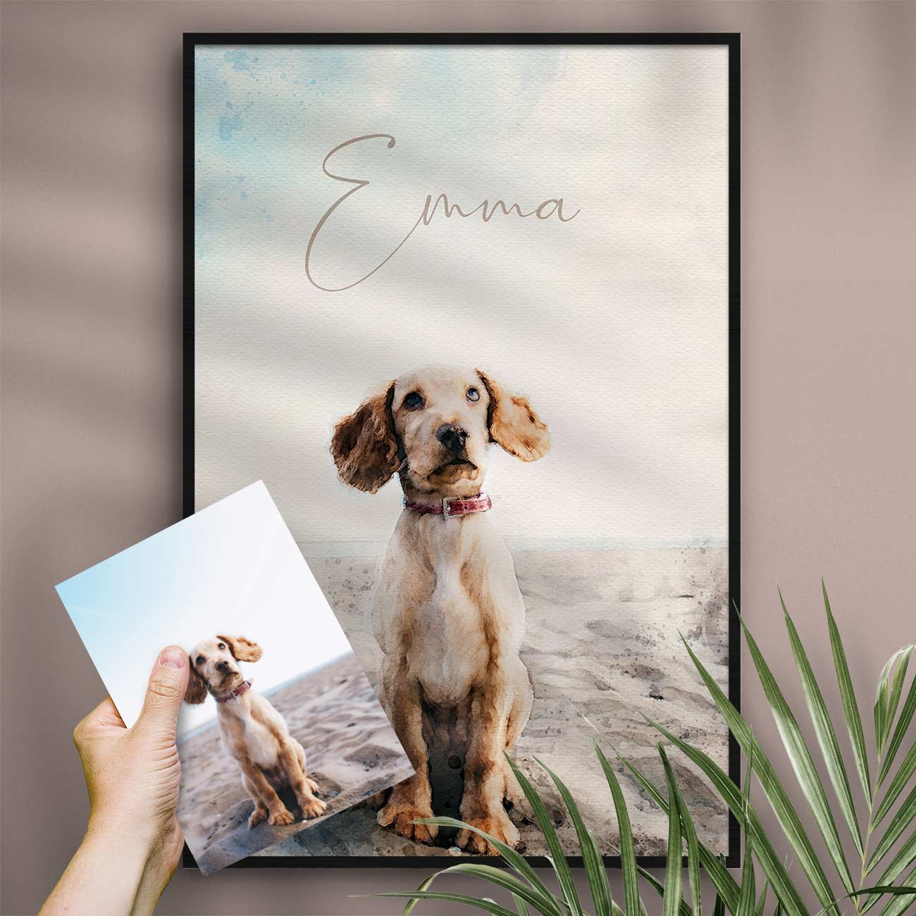 Personalisiertes Gemälde – Poster und Leinwände in Aquarell gemalt
