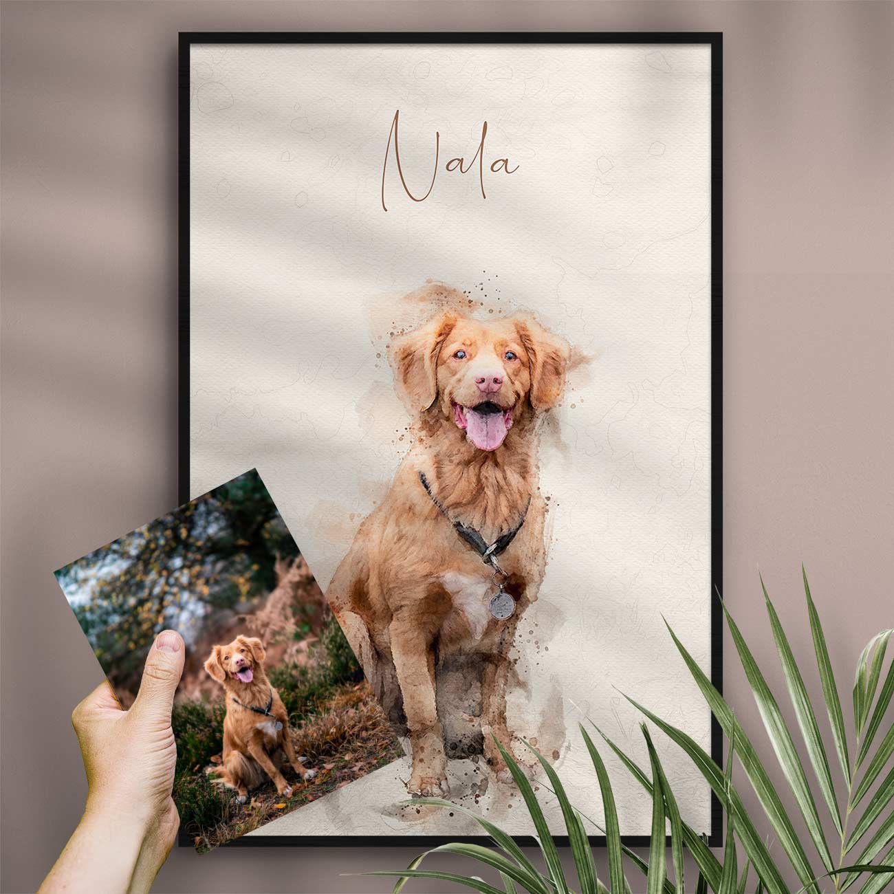 Personalisiertes Gemälde – Poster und Leinwände in Aquarell gemalt