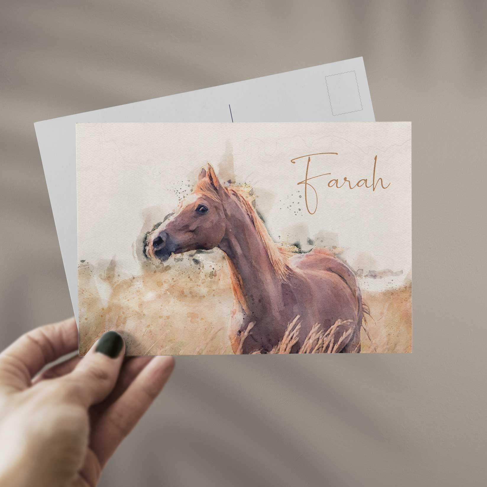 Personalisierte Postkarte in Aquarell gemalt 🖌