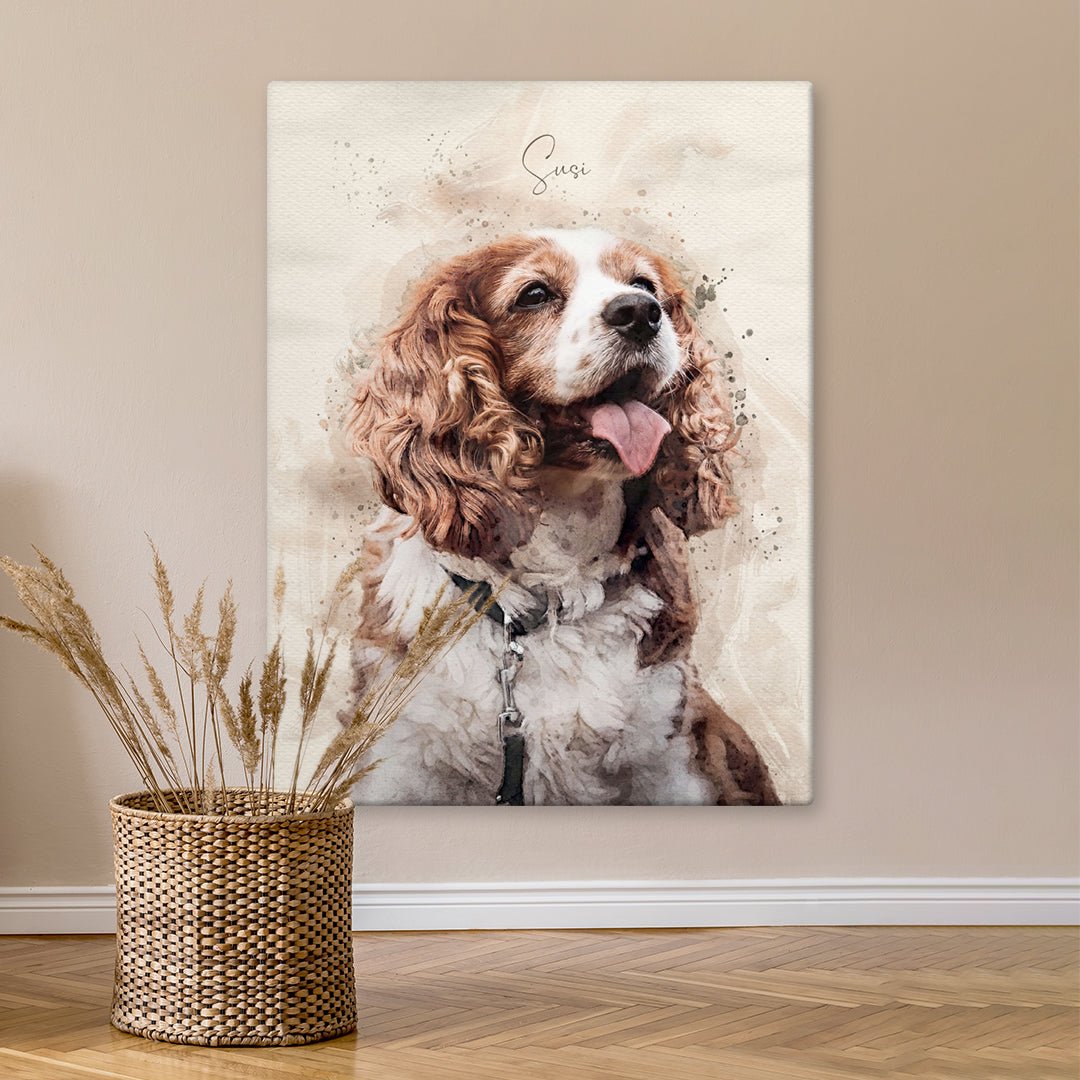 Dein Hund als Gemälde: Wir malen dein Hundeportrait nach Fotovorlage. Cocker Spaniel als Gemälde!