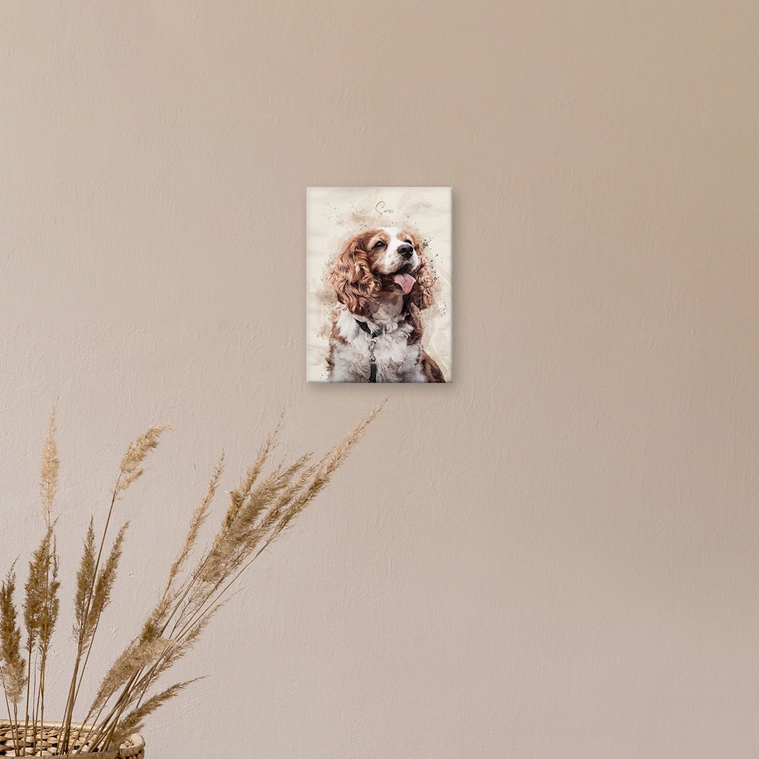 Aus deinem Foto gestalten wir mit viel Liebe dein personalisiertes Hundeportrait.