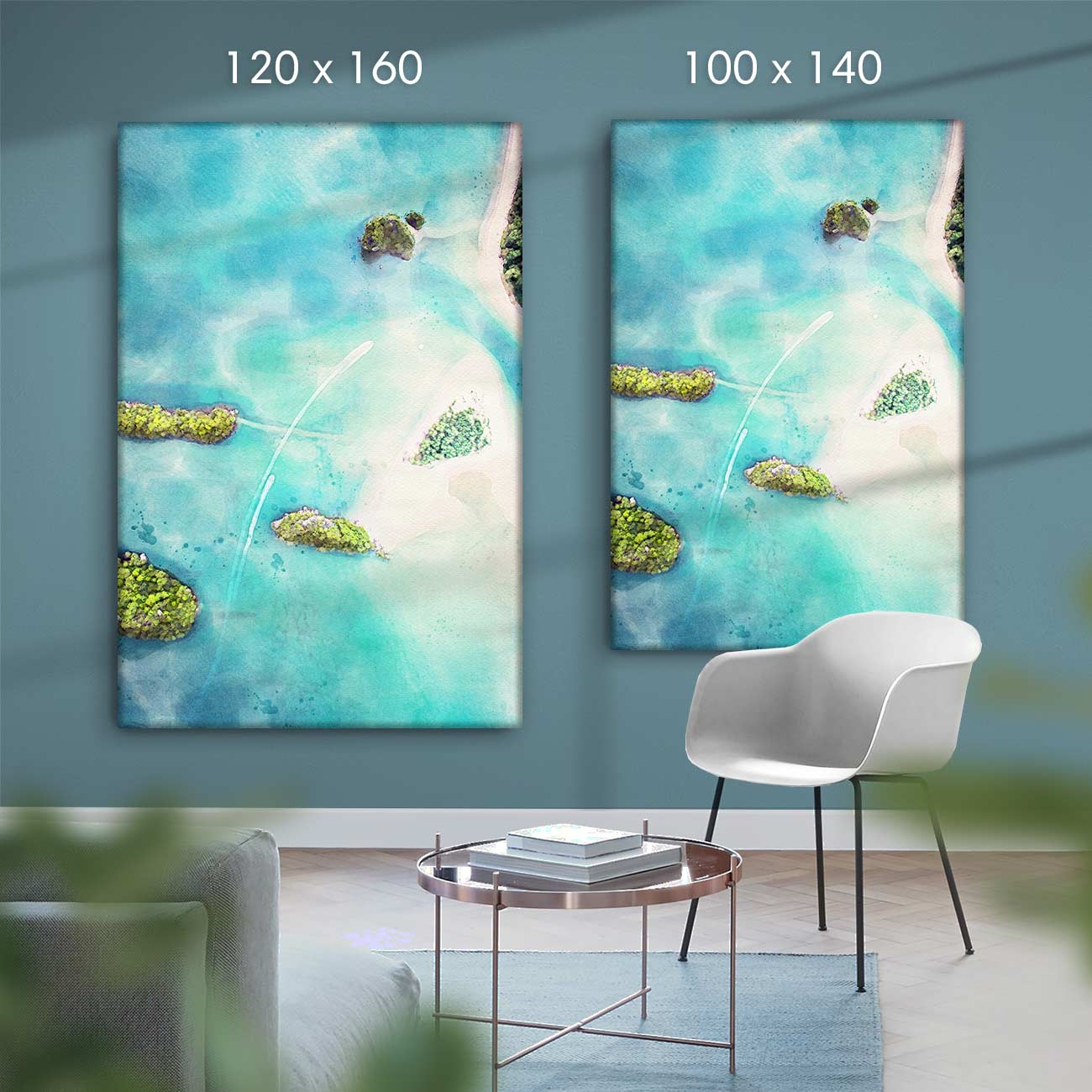 Strand Bahamas von oben - AQUARELLS