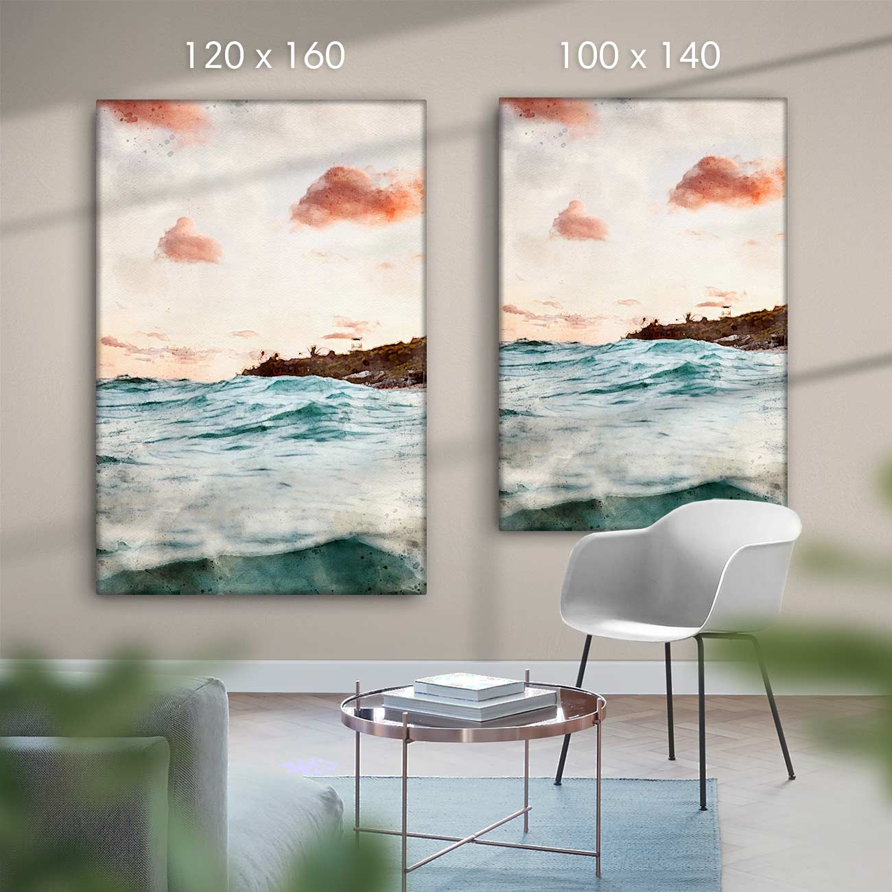 Meer mit Sonnenaufgang - AQUARELLS