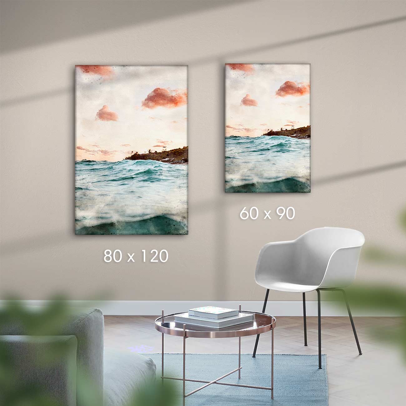 Meer mit Sonnenaufgang - AQUARELLS