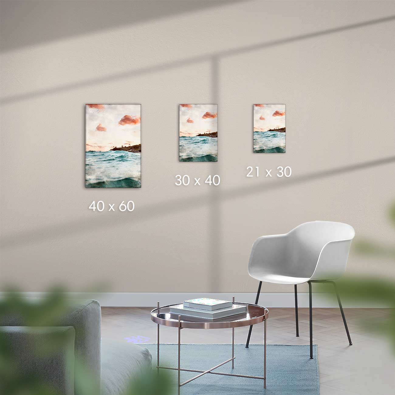 Meer mit Sonnenaufgang - AQUARELLS
