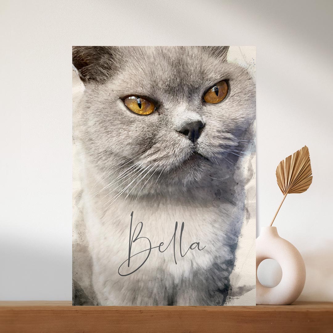 Personalisiertes Gemälde von Katze in XXL-Größe