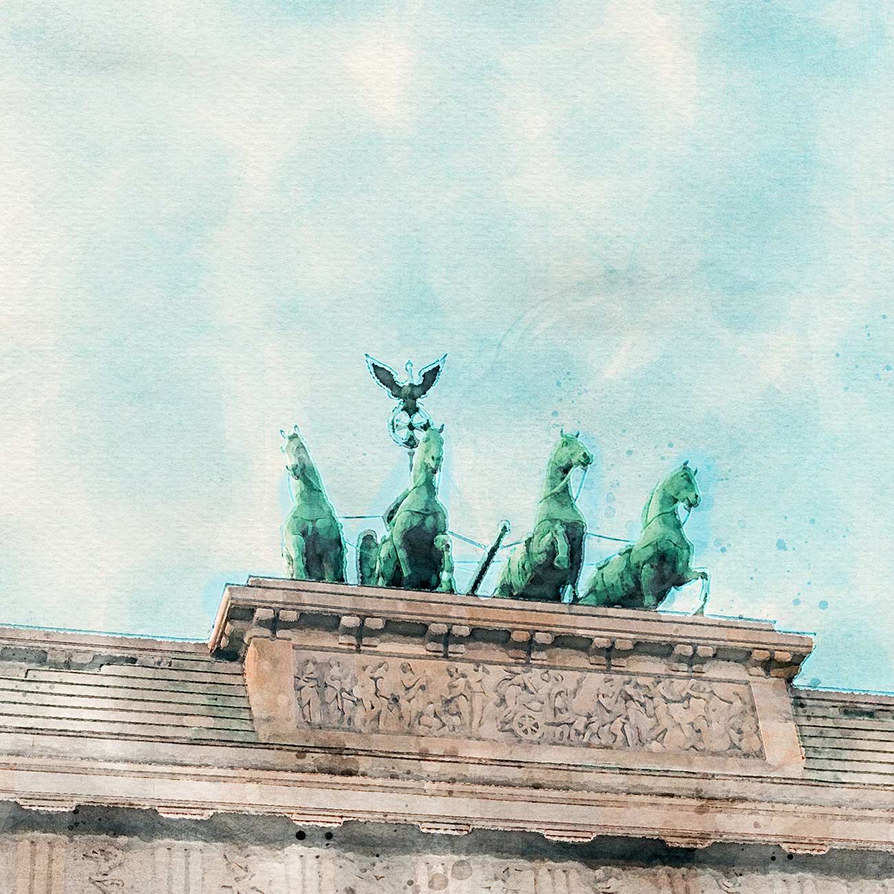 Berlin Brandenburger Tor in Aquarell