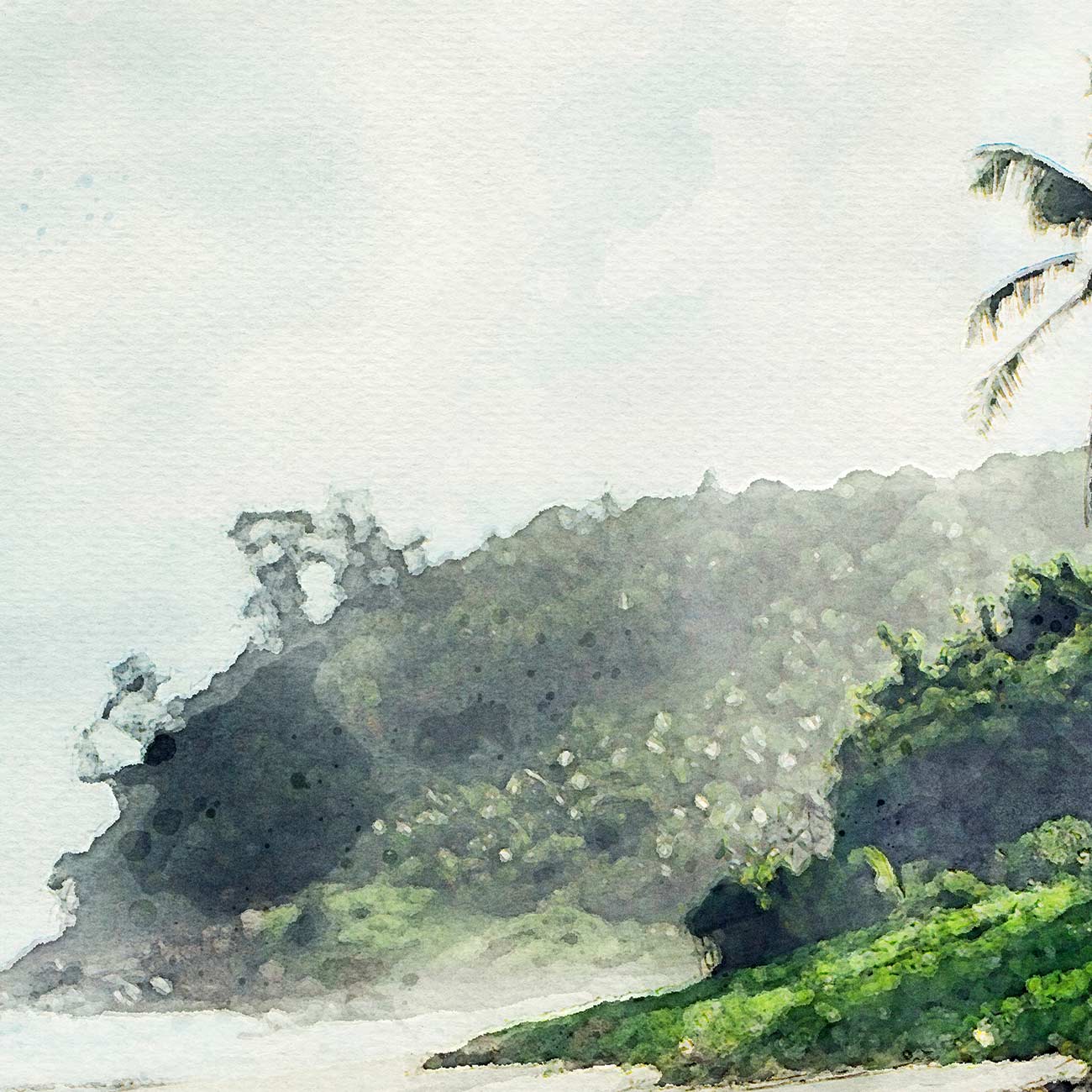 Kanarische Inseln in Aquarell gemalt
