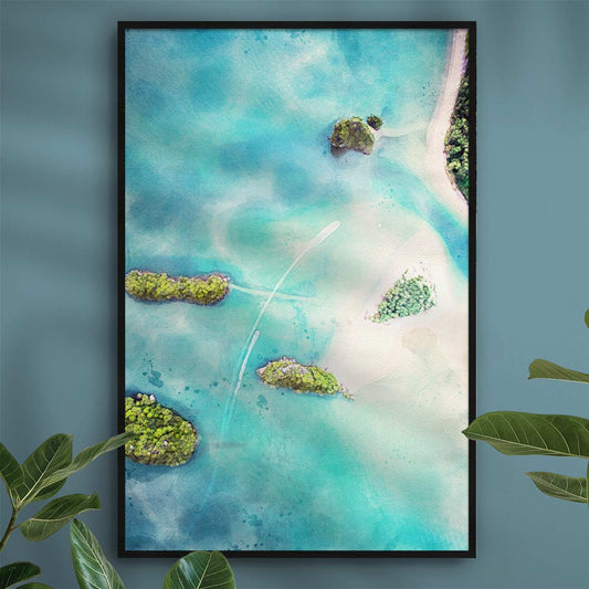 Strand Bahamas von oben - AQUARELLS