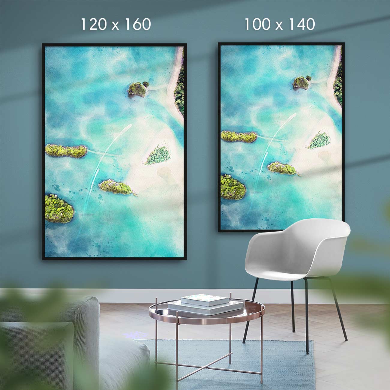 Strand Bahamas von oben - AQUARELLS