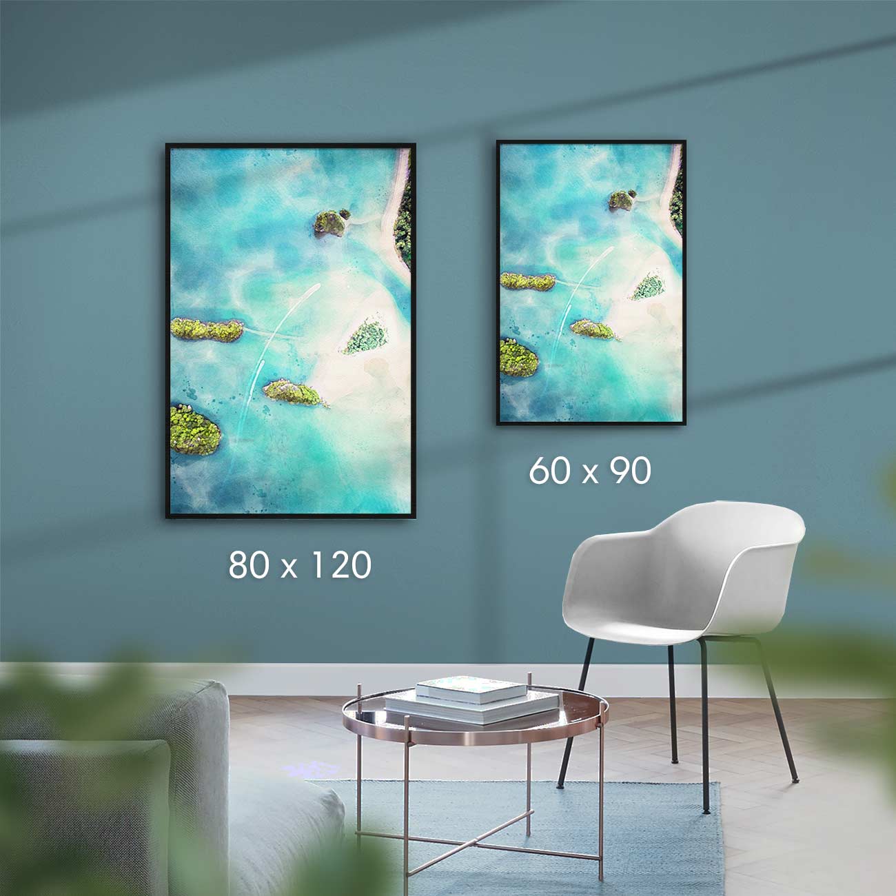 Strand Bahamas von oben - AQUARELLS