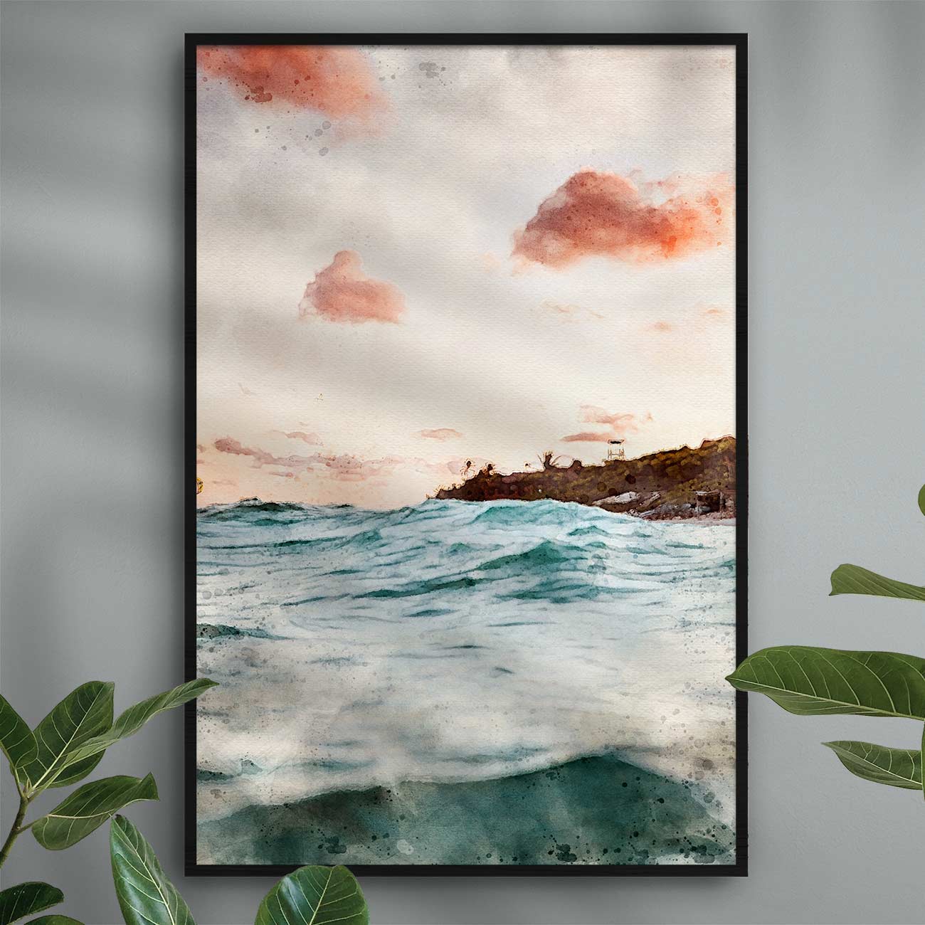 Meer mit Sonnenaufgang - AQUARELLS