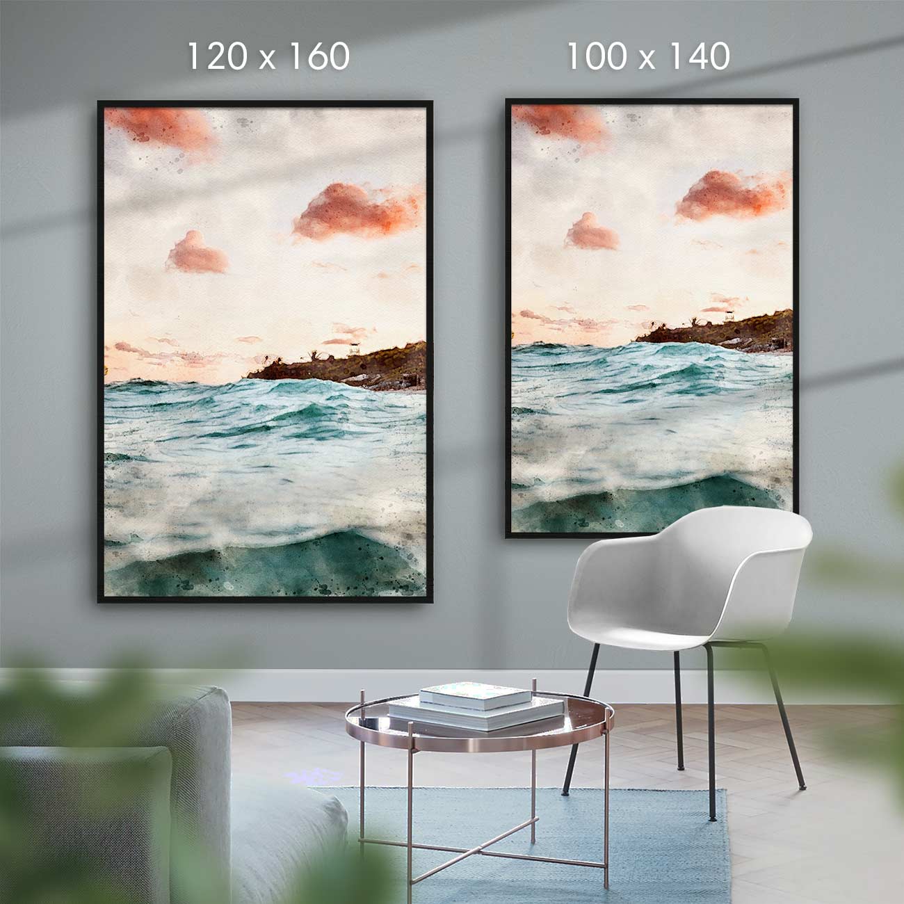 Meer mit Sonnenaufgang - AQUARELLS