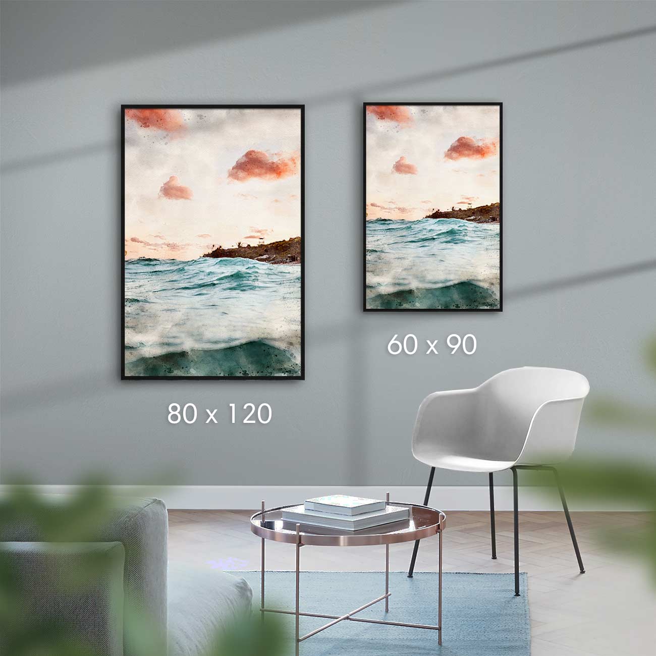 Meer mit Sonnenaufgang - AQUARELLS