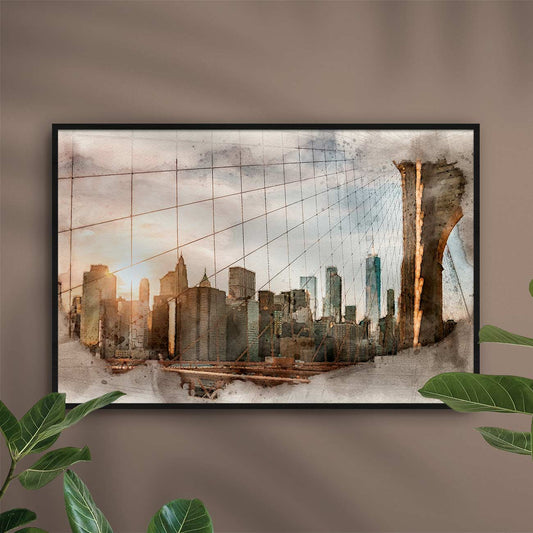 New York Manhattan Bridge - AQUARELLS