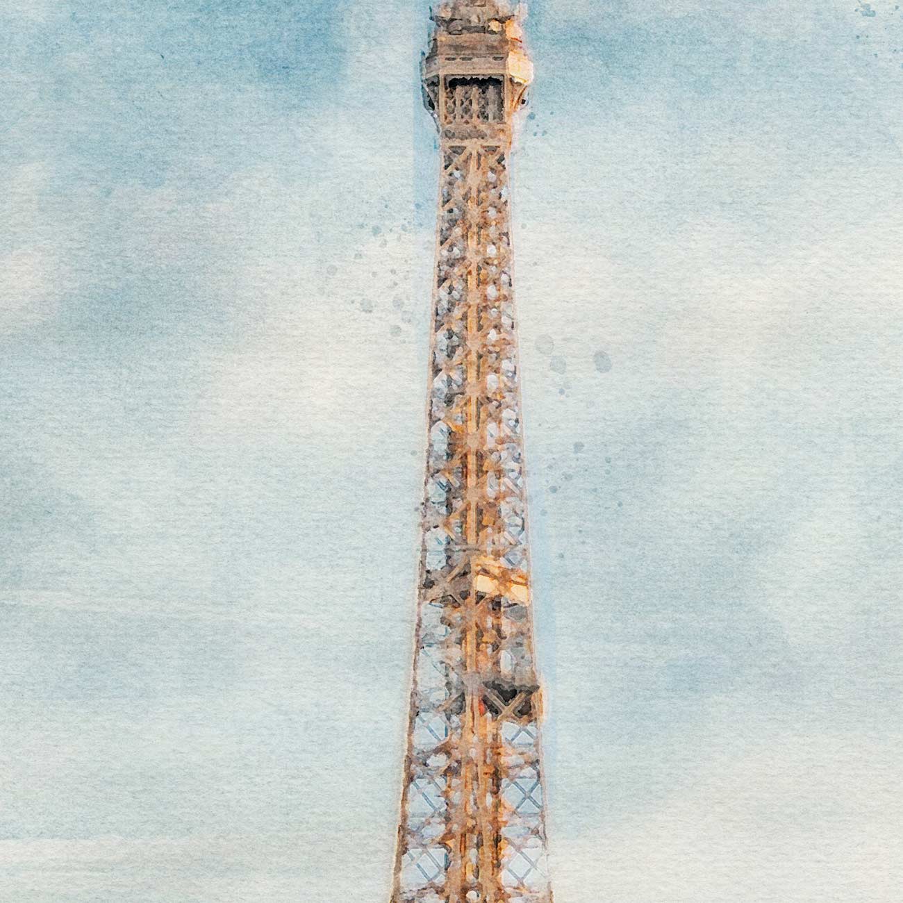Paris Eiffelturm in Aquarell