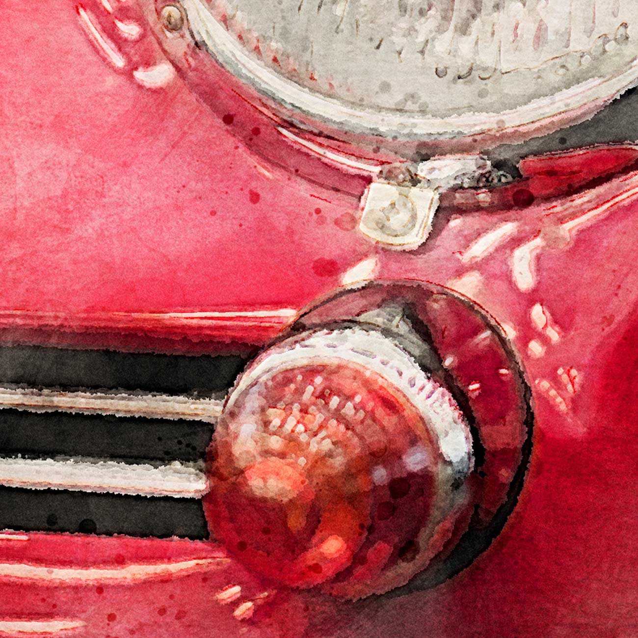 Porsche 356 Coupé Cabriolet Speedster in Aquarell