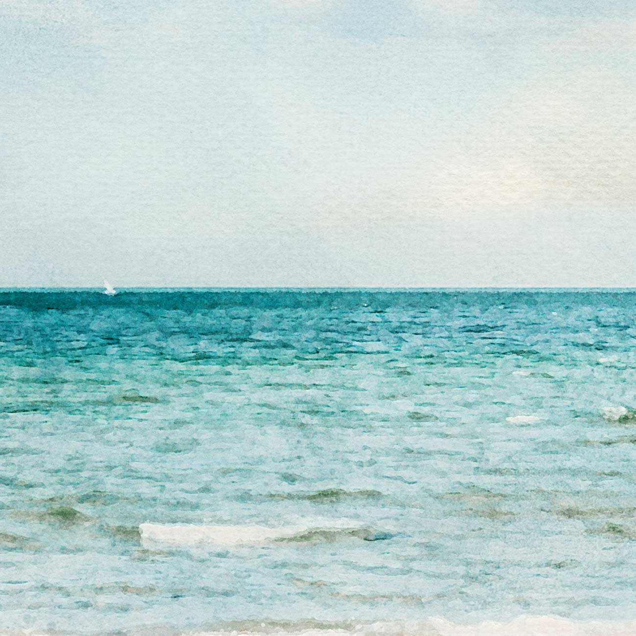 Strand Ostsee in Aquarell