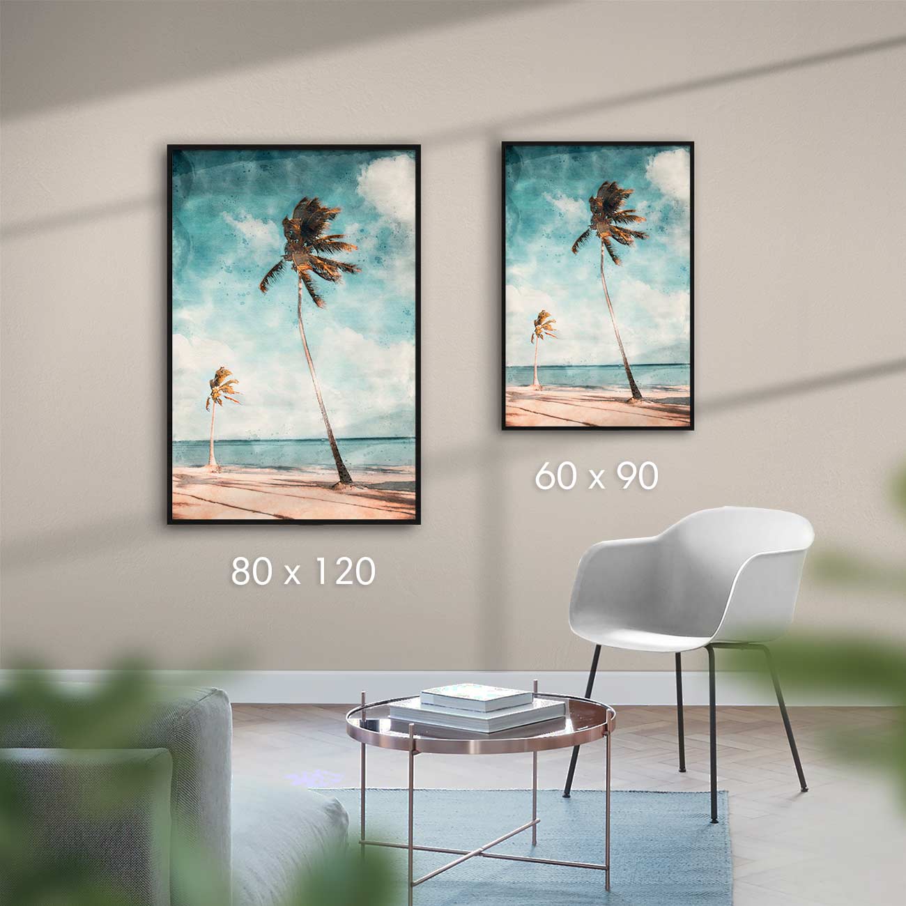 Strand mit Palme - AQUARELLS