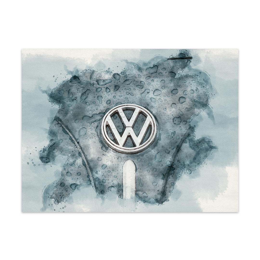 VW Bus T1 – Poster und Leinwände in Aquarell gemalt