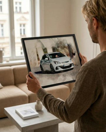 Verwandle dein Auto-Foto in Kunst: Das ultimative Geschenk für jeden Autoliebhaber