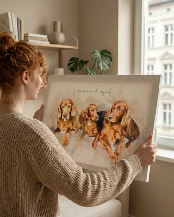 Ein Denkmal für die beste Hundemama: Warum Aquarell-Kunst das Herz berührt
