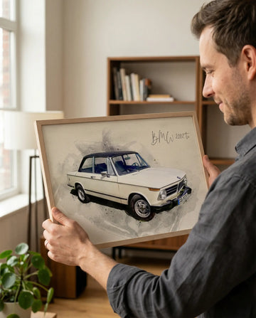 Warum ein Auto-Aquarell das perfekte Geschenk für echte Autoliebhaber ist