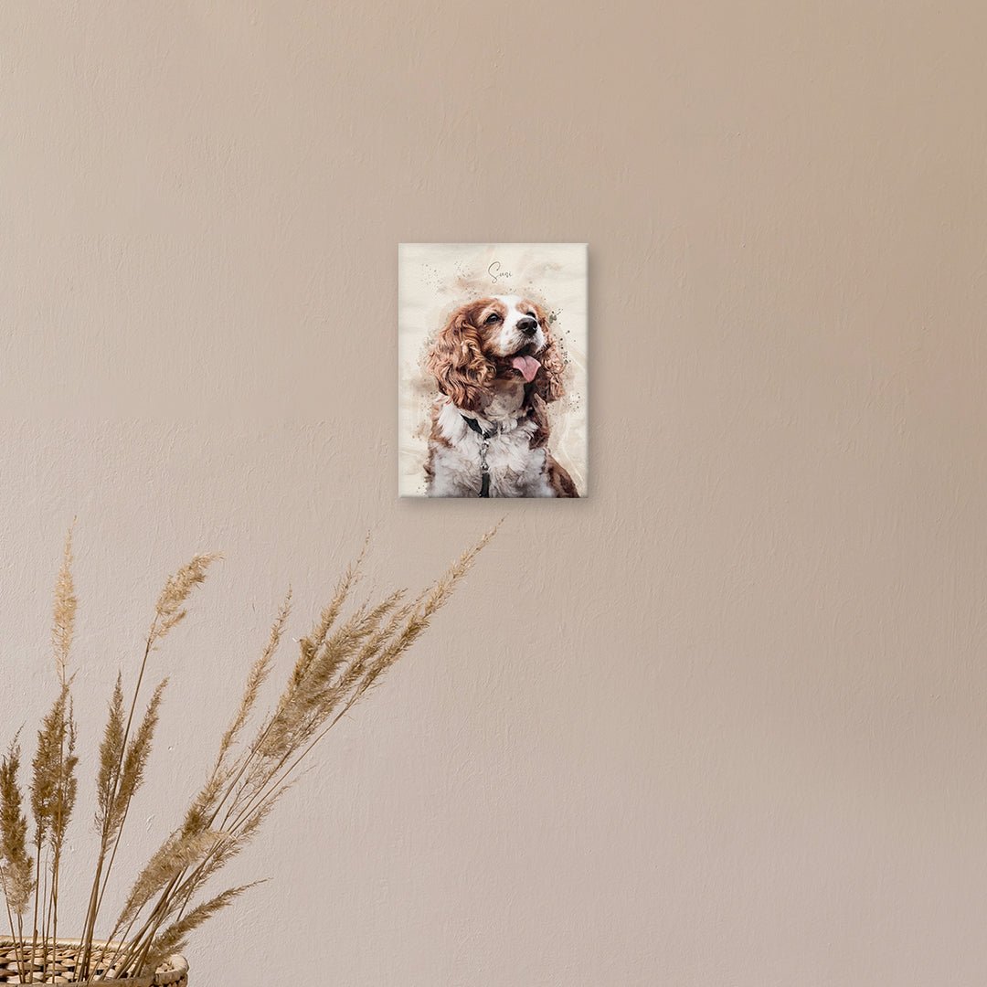 Aus deinem Foto gestalten wir mit viel Liebe dein personalisiertes Hundeportrait. 