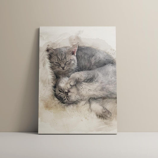 Wir gestalten aus einem Foto deiner Katze ein personalisiertes Gemälde