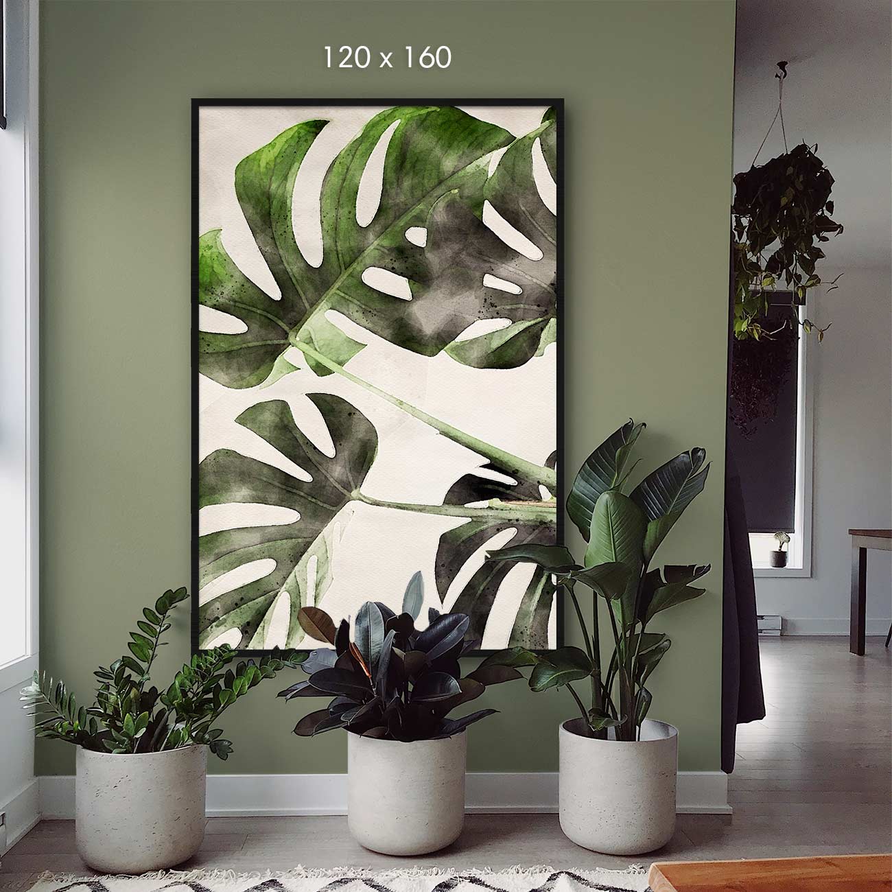 Monstera-Deliciosa – Poster und Leinwände in Aquarell-Optik