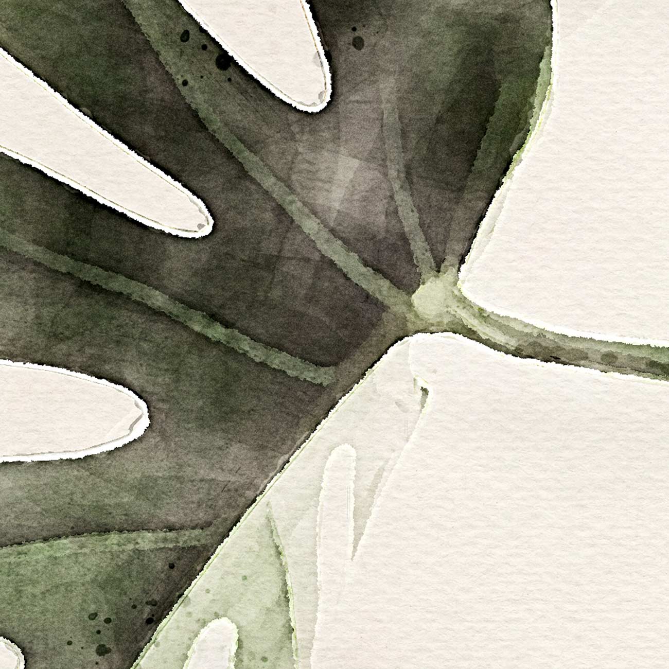 Monstera-Deliciosa – Poster und Leinwände in Aquarell-Optik